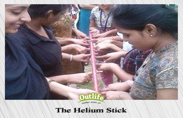 The helium Stick Team Building Activity